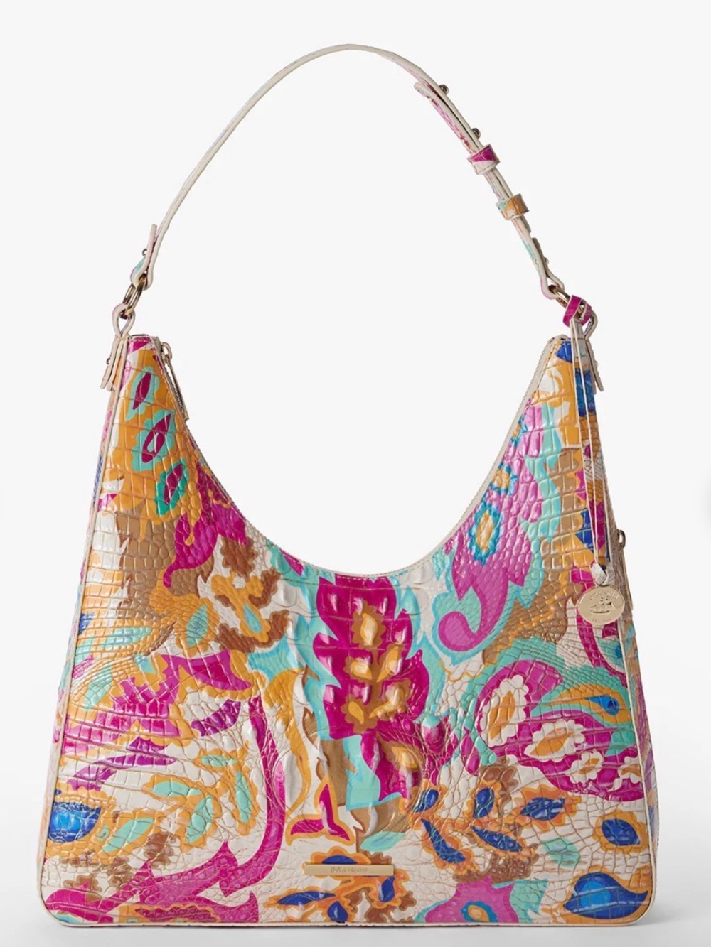 Brahmin Tabitha Shoulder Bag Wanderlight Melbourne Colorful Leather Purse NWT
